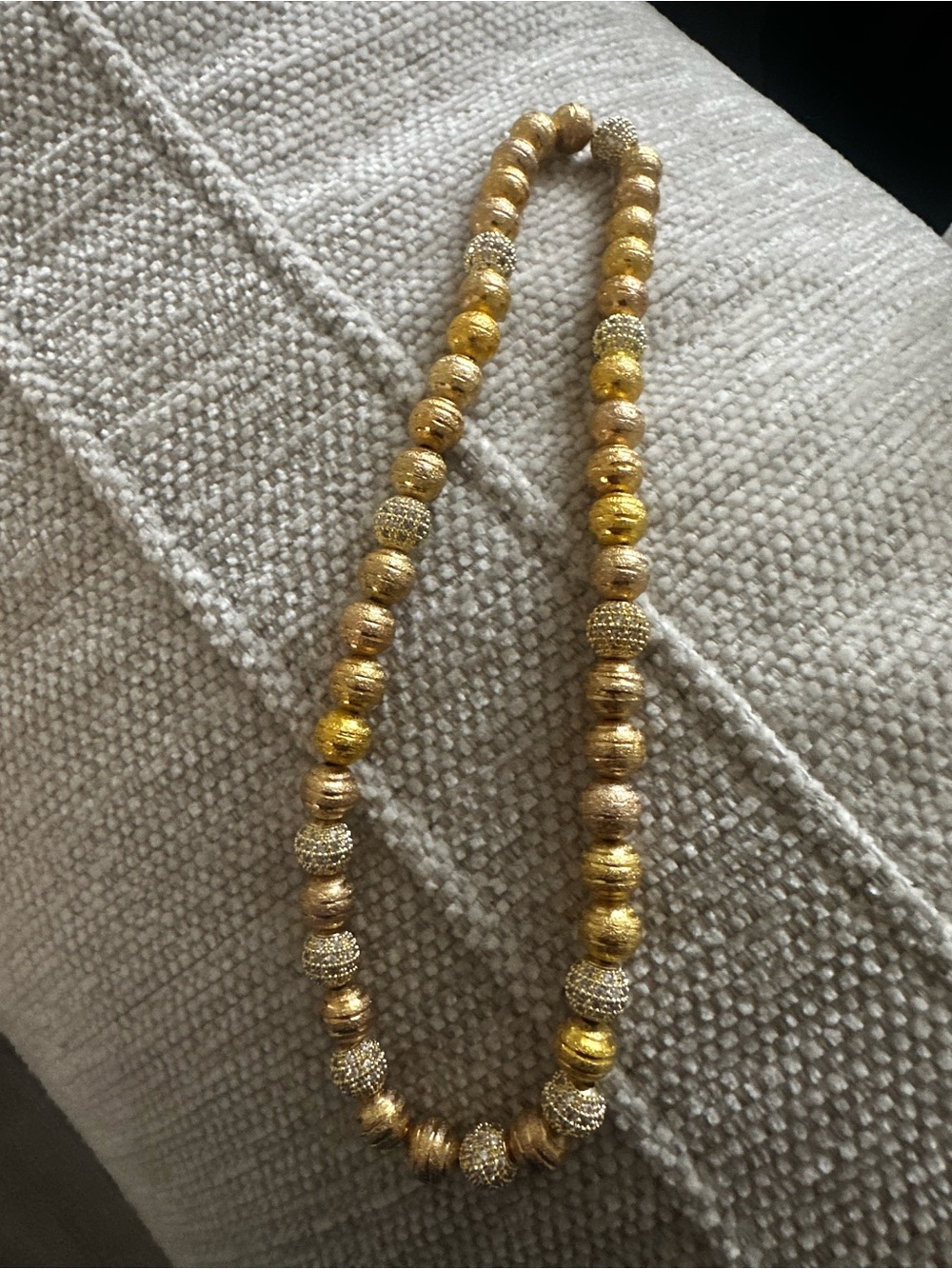 Gold Beaded Women’s Necklace - Unbranded